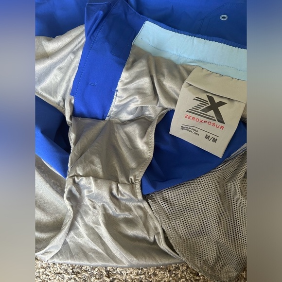 NWT Zeroxposur men’s swim shorts in bright blue size medium - Picture 5 of 9